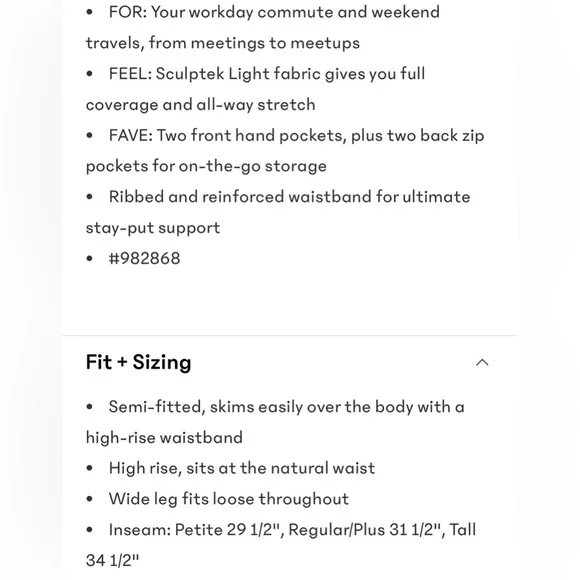 NWT Athleta Venice Wide Leg Navy Pant size S/T - Picture 8 of 9